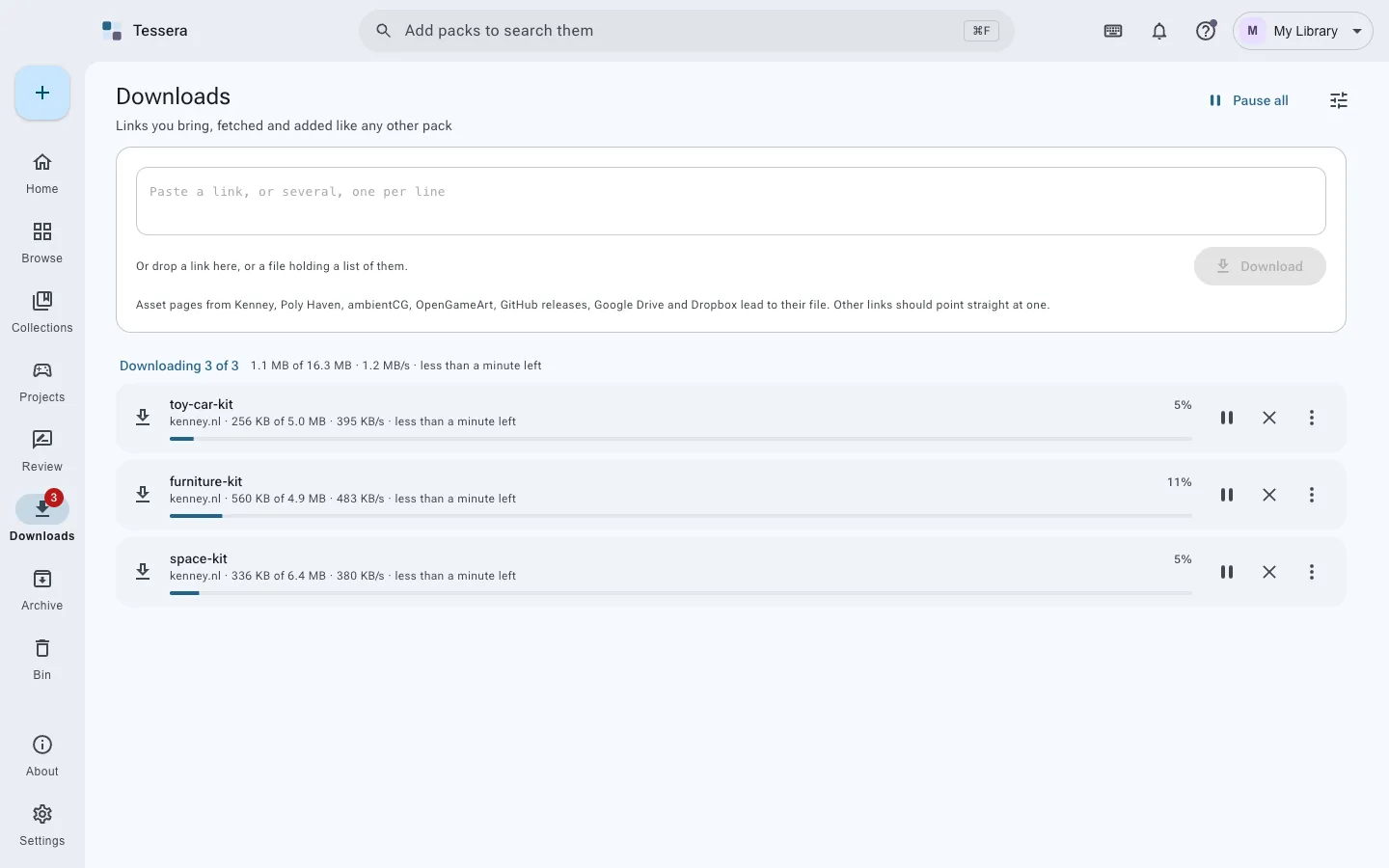 Bundles arriving, indexed without being unpacked